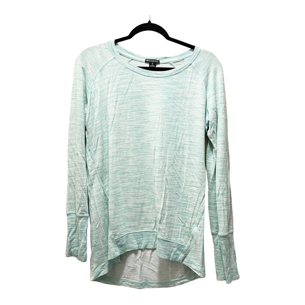 Champion Elite High-Low Hemline Crew Long Sleeve Sweater Pullover Long Sleeve S